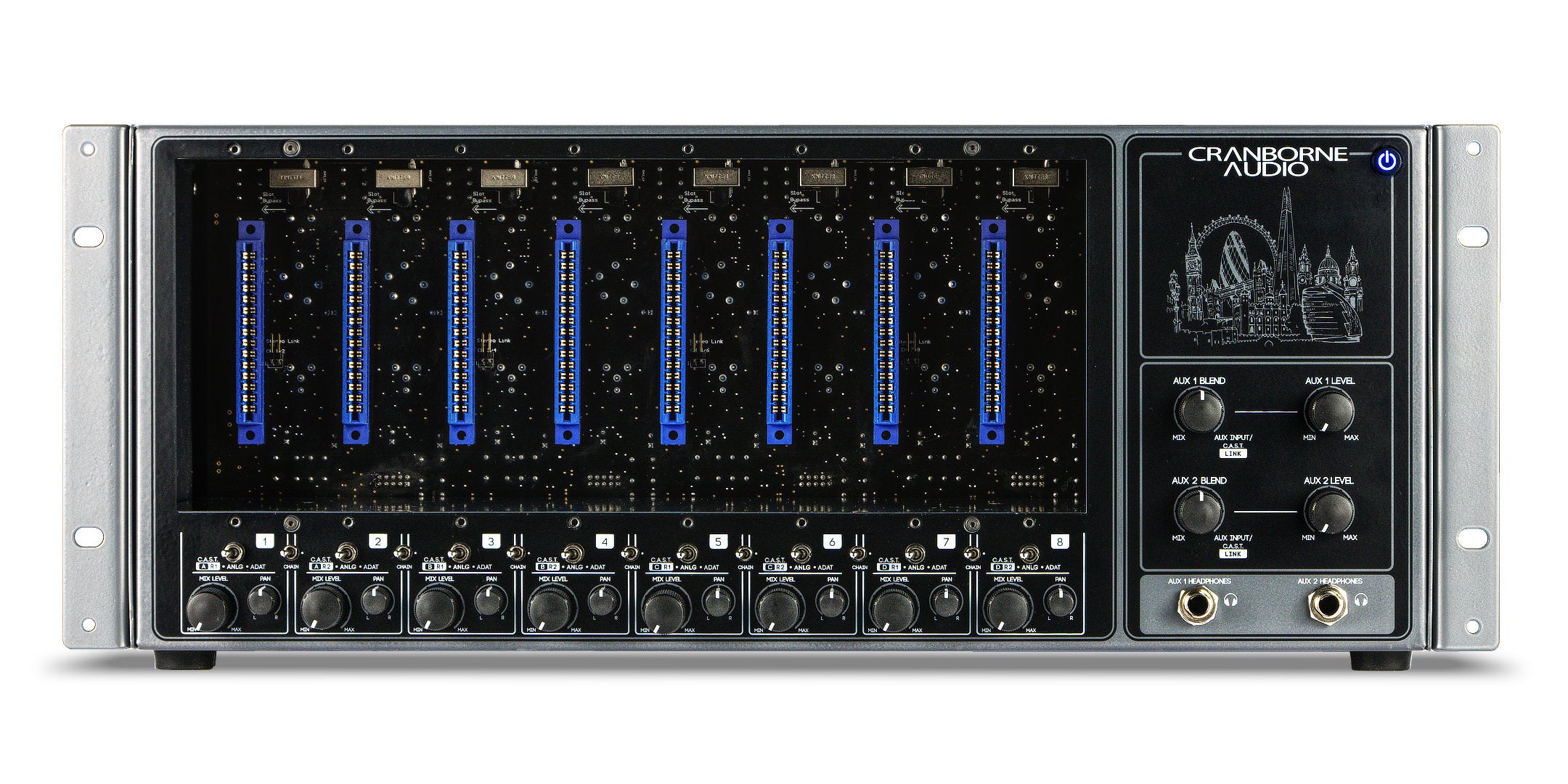 500ADAT - ADAT Expander, Summing Mixer, and 8-slot 500 Series Rack
